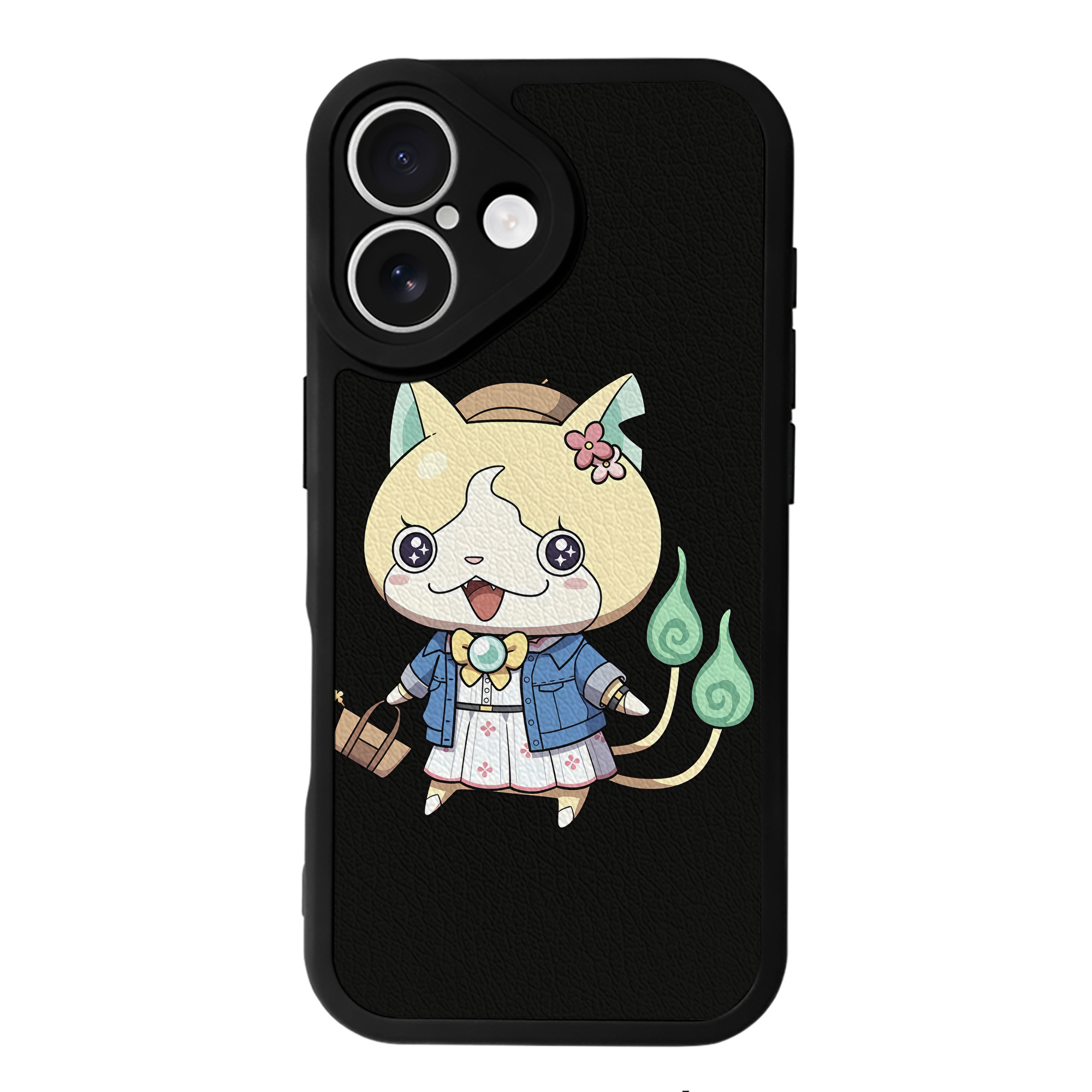 （画像用） 妖怪ウォッチ Yo-kai Watch 【iPhone 16シリーズ対応】シリコンスマホケース（レザー調） 材質：シリコン